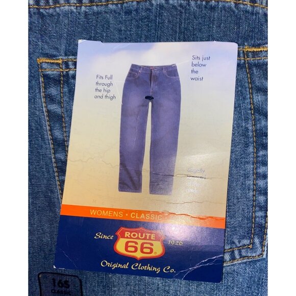 Women's Route 66 Classic Fit Denim Blue Jeans Size 16S Short NWT High Rise - Picture 8 of 11
